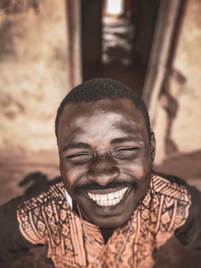 Smiling patient